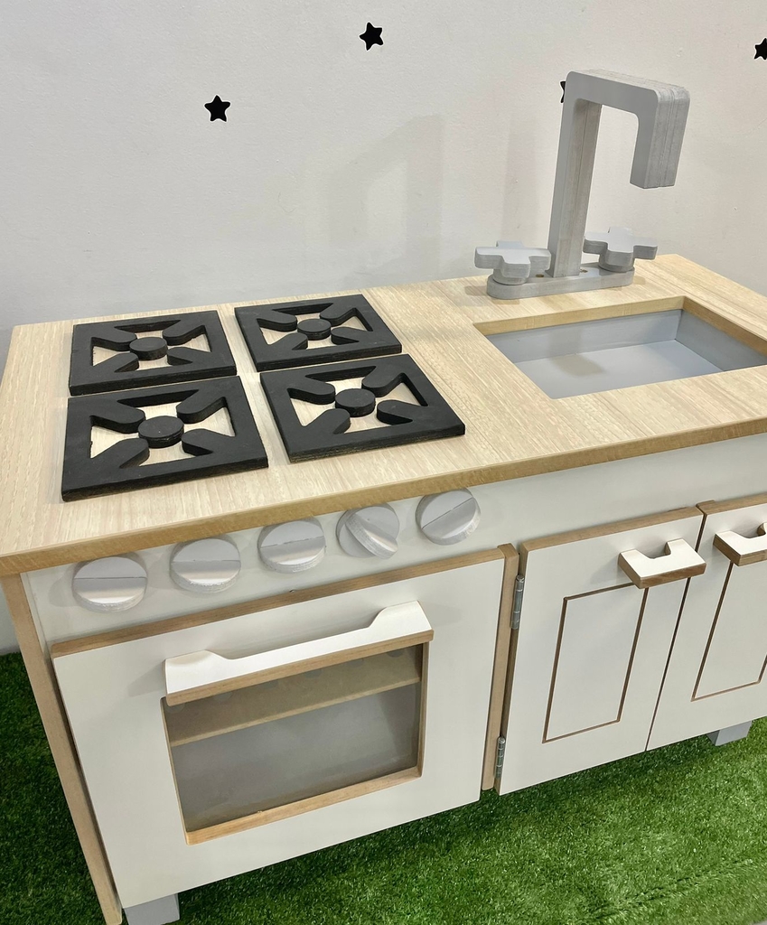 Cocina Cocinita Infantil Doble Madera Juego Simbólico