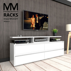 Rack Tv Living Cajonera Organizador Modular Moderno 130