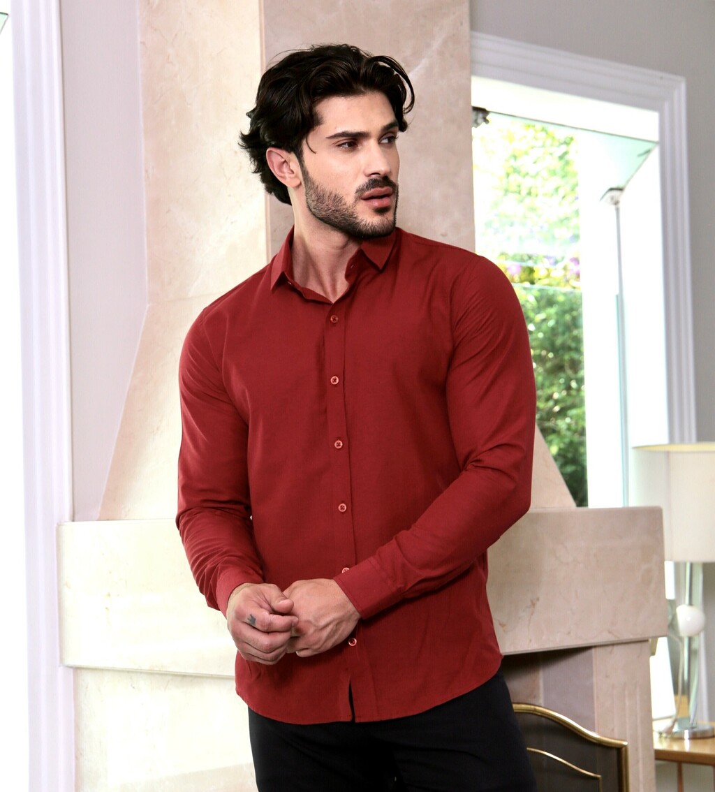 Camisa Social Slim Lisa Marsala