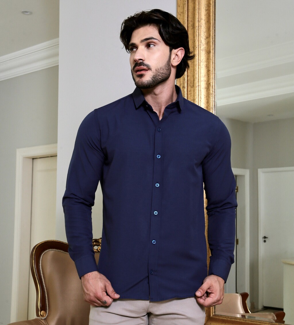 Camisa Social Masculina Slim