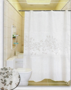 Imagen de City Blanco Cortina de Baño Organza Estampada (BAÑ001CB)