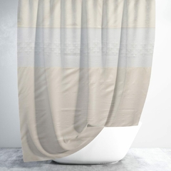 City Blanco Cortina de Baño Organza Bordada (BAÑ000CB) - comprar online