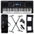 Kit Teclado Musical Arranjador Yamaha PSR E373 61 Teclas + Suporte X + Capa + Suporte de Partituras + Fonte Bivolt