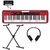 Kit Teclado Musical CASIOTONE CT-S200 CASIO Vermelho Aplicativo Chordana Play + Fone + Suporte X