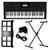 Kit Teclado Musical Ct X3000 CASIO Preto 61 Teclas MIDI/USB + Suporte X + Fonte + Suporte de Partituras