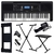 Kit Teclado Musical Arranjador Yamaha PSR E373 61 Teclas + Suporte X + Banqueta X + Pedal Sustain + Suporte de Partitura