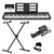 Kit Teclado Musical CASIOTONE CT-S200 CASIO Preto Aplicativo Chordana Play + Suporte X + Pedal Sustain