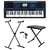 Kit Teclado Musical Arranjador Casio Mz X500 Azul - Midi/usb - Tela Touch + Suporte X + Banqueta X