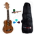 Kit Ukulele Soprano UB 21 Benson + Capa + Afinador + Palhetas Sortidas