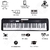 Kit Teclado Musical CASIOTONE CT-S195 CASIO Preto 61 Teclas + Suporte X + Fone de Ouvido + Fonte Bivolt - loja online