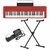 Teclado Casio CT-S1 Vermelho - 61 Teclas Sensitivas + Suporte X + Pedal Sustain