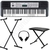 Kit Teclado Musical Arranjador YPT 270 Yamaha 61 Teclas + Suporte em X + Banqueta em X + Fone de Ouvido