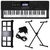 Kit Teclado Musical CT X700 CASIO USB 61 Teclas + Suporte X + Fonte + Suporte de Partituras