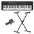 Kit Teclado Casio LK-S450 Casiotone Preto + Suporte X + Pedal Sustain