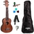 Kit Completo Ukulele Malibu Acústico Concert Sapele 23-S