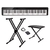 Piano Digital Casio Privia PX-S1100 Preto + Suporte Duplo + Banqueta em X