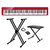 Piano Digital Casio Privia PX-S1100 Vermelho + Suporte Duplo + Banqueta em X