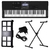 Kit Teclado Musical CT X800 CASIO 61 teclas MIDI/USB + Suporte X + Fonte + Suporte Partitura