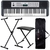 Kit Teclado Musical Arranjador YPT 270 Yamaha 61 Teclas + Suporte em X + Capa + Banqueta X