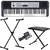 Kit Teclado Musical Arranjador YPT 270 Yamaha 61 Teclas + Suporte X + Pedal Sustain + Banqueta X