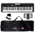 Kit Teclado Musical CASIOTONE CT-S195 CASIO Preto 61 Teclas + Capa + Fonte Bivolt + Suporte Partituras