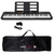 Kit Teclado Musical CASIOTONE CT-S100 CASIO Preto 61 Teclas + Capa