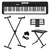 Kit Teclado Musical CASIOTONE CT-S195 CASIO Preto 61 Teclas + Suporte X + Banqueta X + Fonte Bivolt + Suporte Partituras