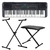 Kit Teclado Musical YAMAHA PSR E273 Preto 61 Teclas + Suporte X + Banqueta X + Fonte + Estante de Partituras