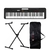 Kit Teclado Musical CASIOTONE CT-S195 CASIO Preto 61 Teclas + Suporte X + Capa