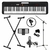 Kit Teclado Musical CASIOTONE CT-S195 CASIO + Suporte X + Microfone SM58 + Pedestal Microfone + Cachimbo