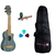 Kit Ukulele Tagima Soprano Laki-s Bambu Blue Satin + Capa + Afinador + Palhetas