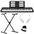 Kit Teclado Musical CASIOTONE CT-S100 CASIO Preto 61 Teclas + Suporte X + Fone de Ouvido