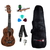 Kit Ukulele Tagima Soprano 21K Floral Acústico + Capa + Correia + Afinador + Palhetas