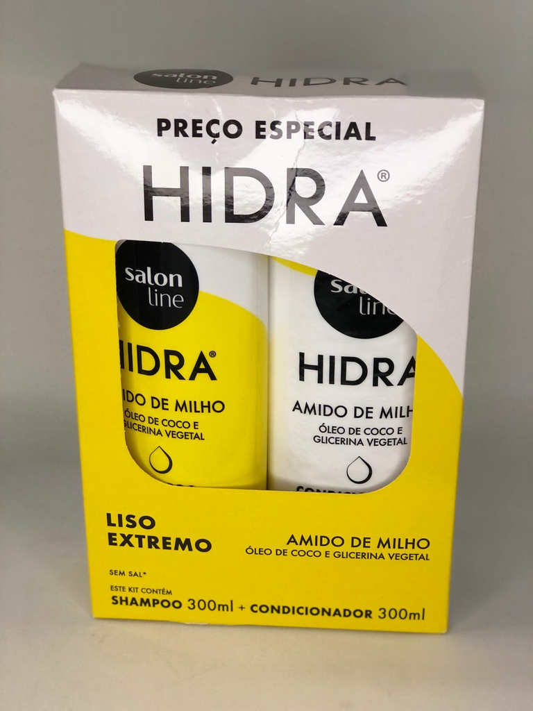 SALON LINE HIDRA AMIDO DE MILHO KIT SH+COND LISO EXTREMO