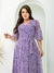 Vestido Diana floral sem laço lilas - comprar online