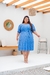 Vestido plus size Aurora celeste na internet