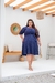 Vestido plus size Aurora azul marinho na internet