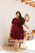 Vestido Plus size Violeta vinho