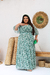 Vestido plus size Diana floral verde - loja online