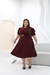 Vestido Plus size ketlen-Vinho