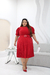 Vestido Plus size ketlen-Vermelho