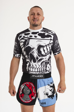 RASHGUARD CROSSED SKULL B/N - Bronx Boxing