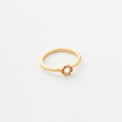 ANILLO CIRCULO MICROCIRCON CIRCON ORO LAMINADO 18K - comprar online