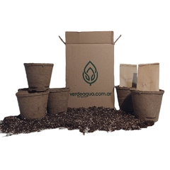 Kit Cultivo Macetas Biodegradables + Sustrato + Semillas