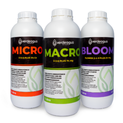 Kit Nutrientes Hidroponia Verdeagua Macro, Micro y Bloom - comprar online