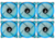 Kit 6 Cooler Fan Galaxy Led Duplo Azul Rise Mode RM-FN-01-BB