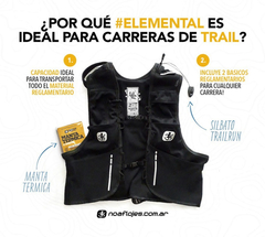 Chaleco Elemental Hidratación Trail Running Marca Noaf - comprar online