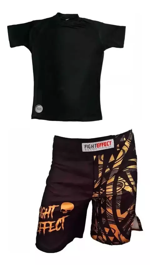Combo Rashguar+bermuda Mma Bjj Kick Thai Lucha
