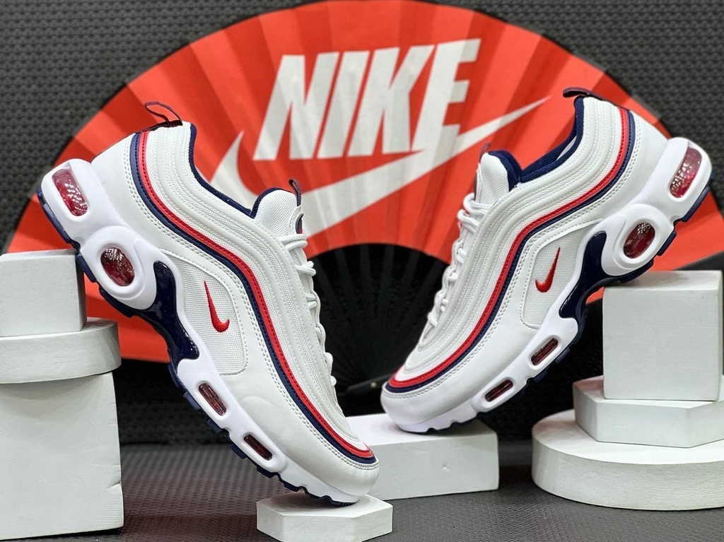 NIKE AIR MAX 97 TN PLUS - BRANCO E AZUL - RL STORE