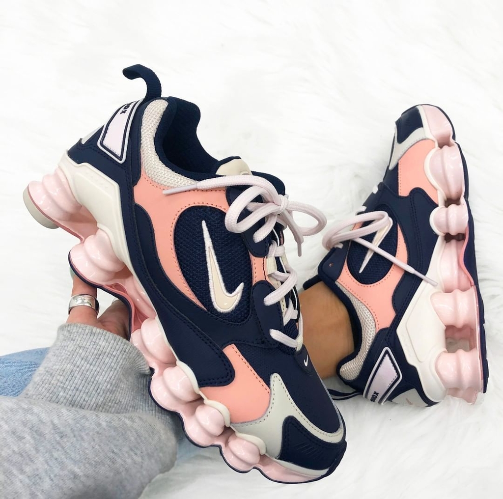 NIKE SHOX TL NOVA AZUL E ROSA 12 MOLAS RL STORE